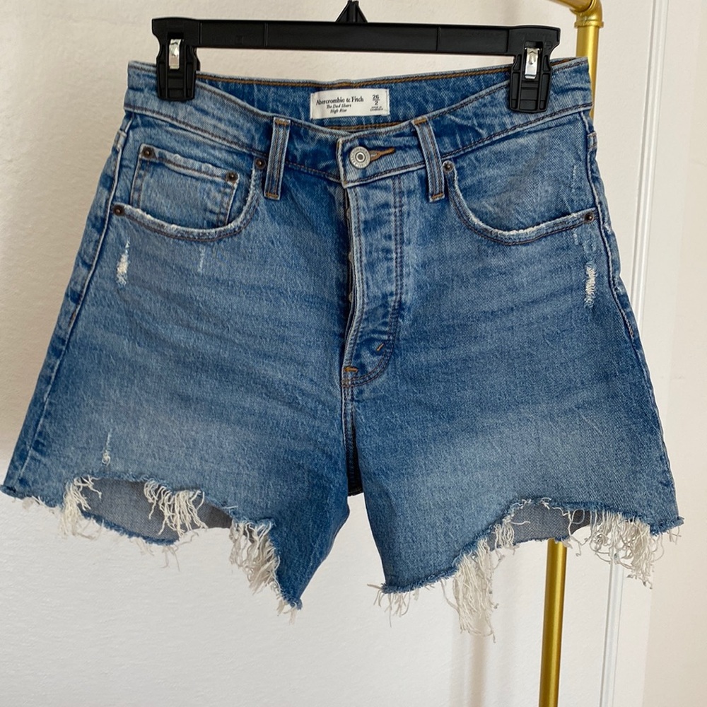 COPY - High rise Abercrombie jean shorts- Dad Short high rise
